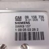 09158726 S0100510 5WK9157 Centralita del motor Opel Zafira GM 09158726 S0100510 SIEMENS 5WK9157