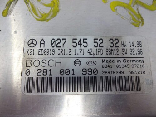 Centralita del motor Mercedes MB A W168 0281001990 A0275455232