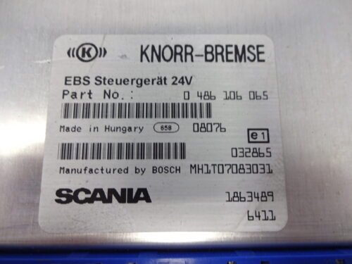 EBS Centralita KNORR-BREMSE SCANIA 0486106065 1863489