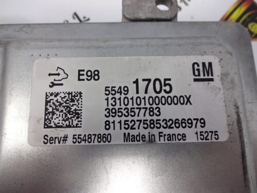 55491705 E98 55487860 395357783 Centralita del motor Opel Insignia 55491705 E98 55487860 395357783