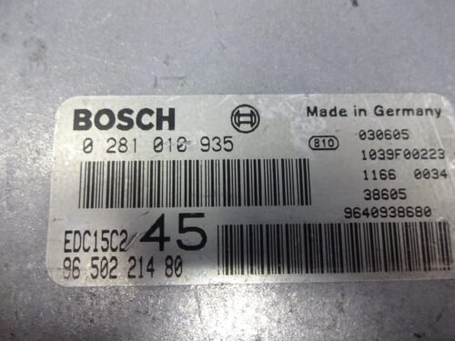 Centralita del motor Peugeot 307 EDC15C245 BOSCH 0281010935 9650221480