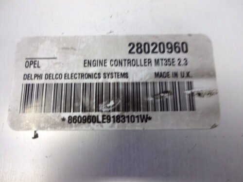 DSC07716 Centralita del motor Opel Astra H Zafira B 28020960 MT35E 2.3