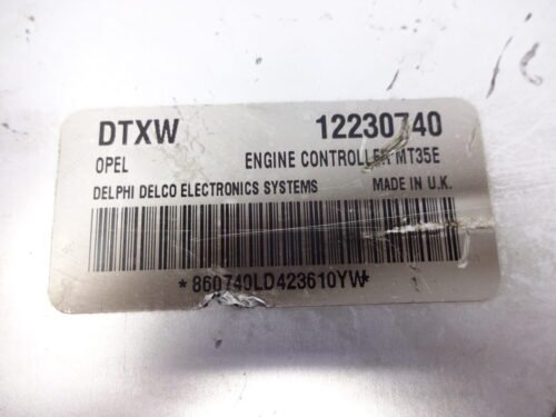 12230740 MT35E Centralita del motor Opel Astra Vectra Zafira DELPHI DELCO DTXW 12230740 MT35E