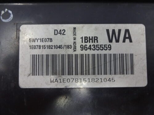 Centralita del motor Chevrolet 96435559 WA 5WY1E07B 96435559WA 1BHR