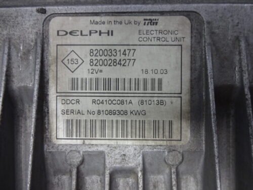 Centralita del motor  RENAULT R0410C081A 8200331477 8200284277