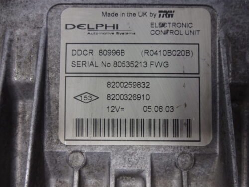 Centralita del motor  RENAULT R0410B020B 8200259832 8200326910