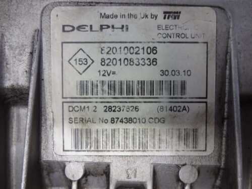 Centralita del motor  RENAULT 8201002106 8201083336