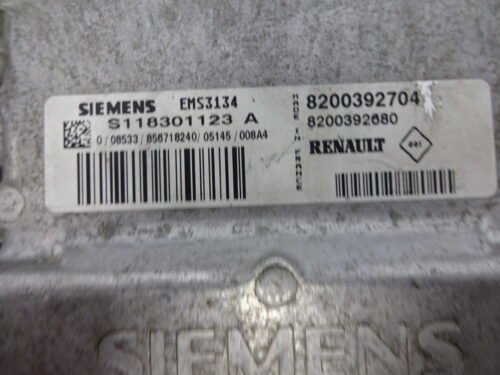 Centralita del motor Renault 8200392704 S118301123A 8200392680