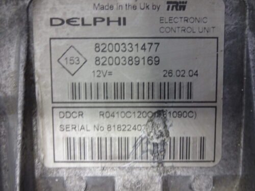 Centralita del motor RENAULT R0410C120C 8200331477 8200389169