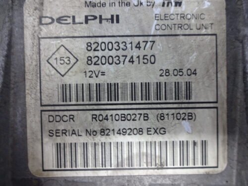 Centralita del motor RENAULT R0410B027B 8200381477 8200374150