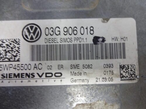 Centralita del motor  VW VOLKSWAGEN Passat 03G906018 5WP45500AC