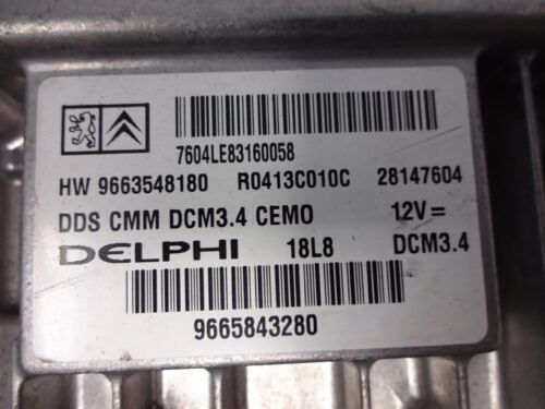 Centralita del motor  CITROEN  Peugeot 9665843280 9663548180 R0413C010C
