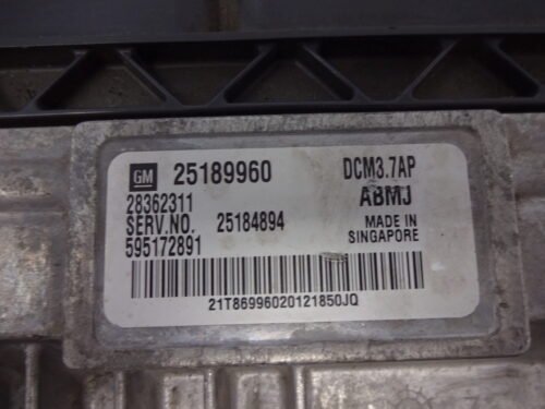 Centralita del motor  Chevrolet 25189960 25184894 28362311 595172891 DCM3.7AP