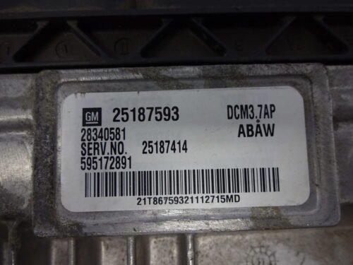 Centralita del motor Chevrolet 25187593 25187414 595172891 28340581 DCM3.7AP