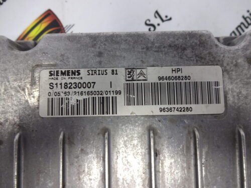 Centralita del motor  CITROEN S118230007I S118230007 I 9646068280 9636742280