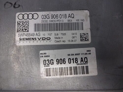 Centralita del motor  AUDI A4 03G906018AQ 5WP45549AG  03G 906 018 AQ