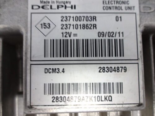 Centralita del motor  RENAULT 237100703R 237101862R