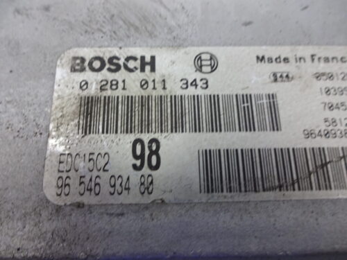 9654693480 0281011343 Centralita del motor Peugeot Citroen Bosch 9654693480 0281011343 EDC15C2