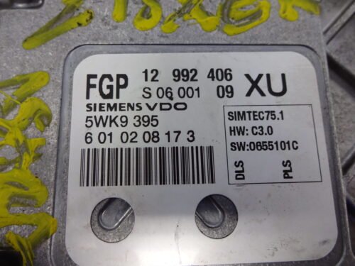 Centralita del motor  Opel 12992406XU 12992406 XU S0600109 5WK9395