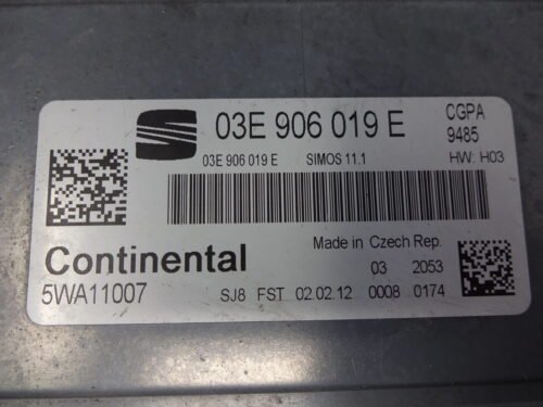 Centralita del motor Seat Ibiza 03E906019E CONTINENTAL 5WA11007