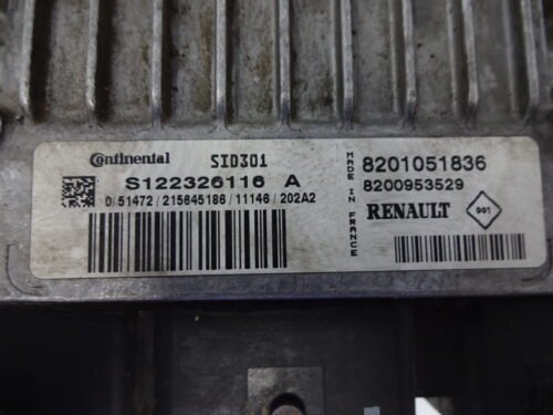 Centralita del motor RENAULT KANGOO 8201051836 8200953529 S122326116A