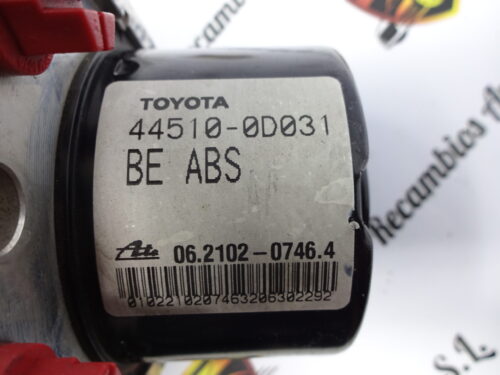 ABS Toyota Yaris 445100D031 44510-0D031 89541-0D040 895410D040 06210907463