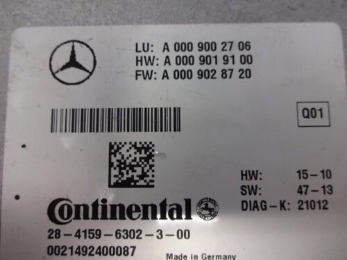 Unidad de control  Mercedes ML W166 A0009002706 A0009019100 A0009028720