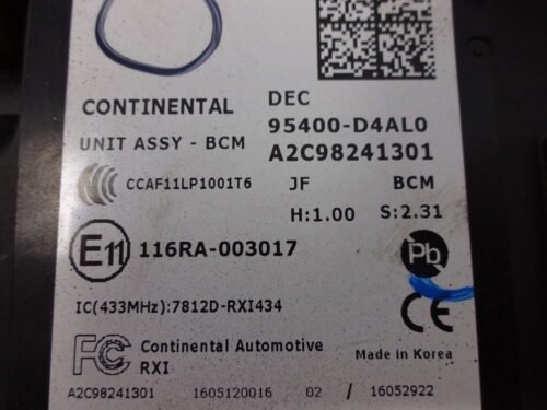 BCM Caja de fusibles  HONDA 95400D4AL0 95400-D4AL0 A2C98241301