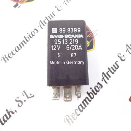 Relé Relais Rele  Relay SAAB-SCANIA 9513219 898399 12V 6/20A