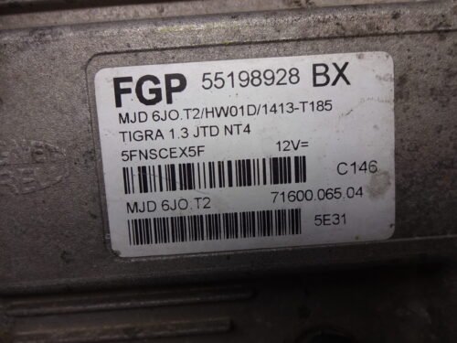 Centralita del motor  OPEL 55198928 BX 55198928BX MJD6J0T2 7160006504