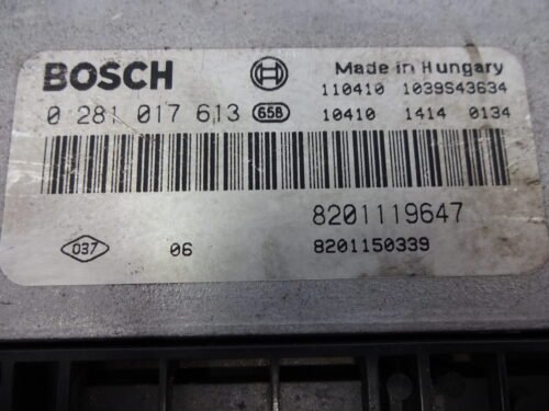 Centralita del motor  RENAULT LAGUNA 0281017613 8201119647 8201150339