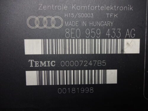 Controlador Confort  AUDI A4 B6 B7 8E0959433AG 8EO959433AG 00007247B5