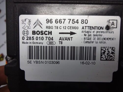 Airbag Centralita Peugeot 3008 9666775480 0285010704 AVANT