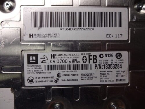 Modulo de control de Bluetooth OPEL Astra 13353284 85596552