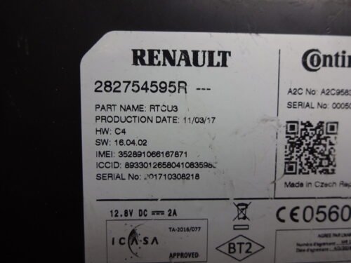 Unidad de control  RENAULT 282754595R
