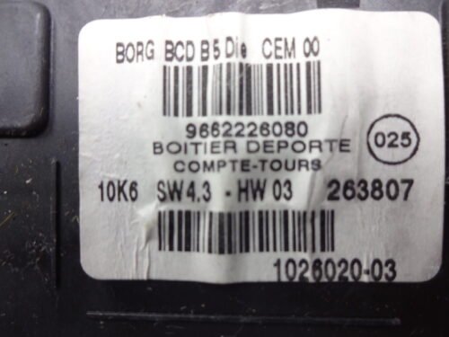 Pantalla del salpicadero Citroen  9662226080 1026020-03