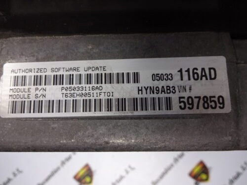 Centralita del motor CHRYSLER 05033116AD P05033116AD