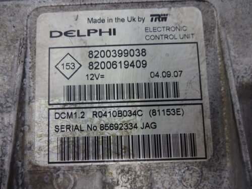 Centralita del motor Renault Kangoo R0410B034C 8200399038 8200619409