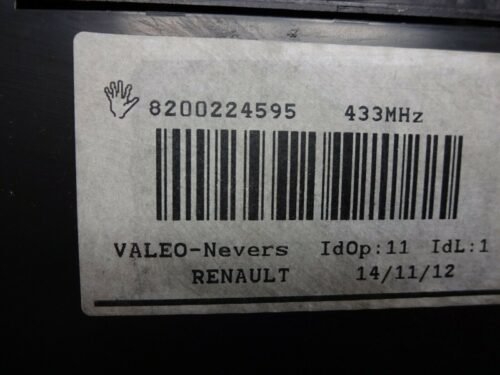 Lector de tarjeta de clave Renault Laguna II 8200224595 433MHz VALEO ID0p ED IDL