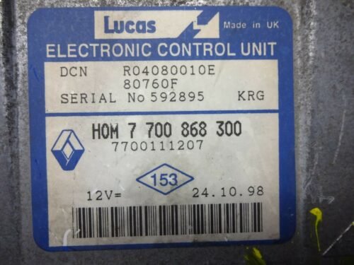Centralita del motor Renault HOM 7700868300 7700111207 R04080010E HOM7700868300