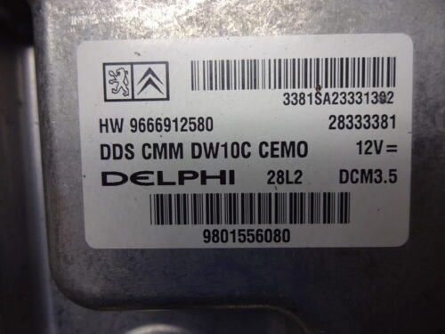 Centralita del motor Citroen DS5 9801556080  9666912580 DCM3.5