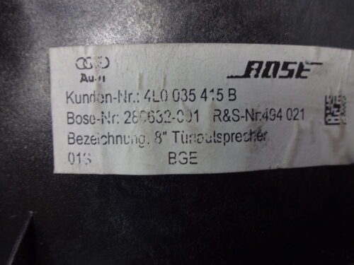 4L0035415B 4LO035415B Altavoz BOSE AUDI TT Q7 4L0035415B 4LO035415B