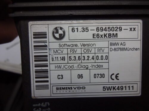 Unidad de control  BMW 61356945029 61.35-6945029-XX 5WK49111