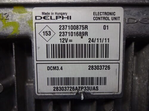 Centralita del motor Nissan Renault 237100875R 237101689R