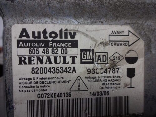 Unidad de control  RENAULT 8200435342A 605488200 AD
