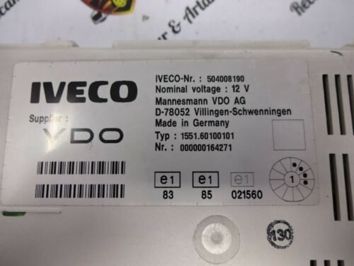 Cuadro de instrumentos Iveco Daily 504008190 VDO 155160100101 155160100101