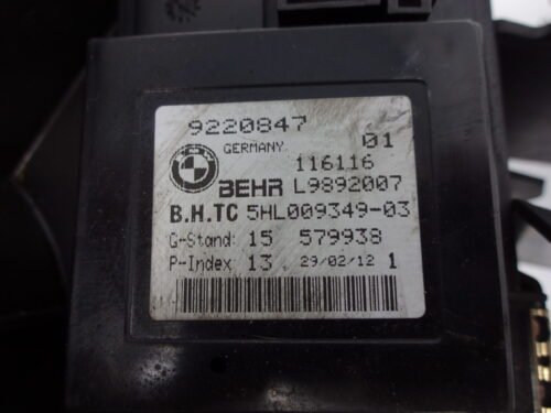 Calentador del Ventilador BMW X6 9220847 116116 5HL009349-03 L9892007 579938