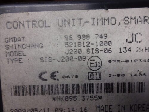 Inmovilizador Chevrolet Lacetti 96988749 521812-1000 J200