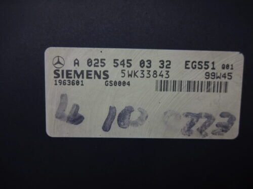 Unidad de control  Mercedes-benz A0255450332 5WK33843 EGS51 99W45