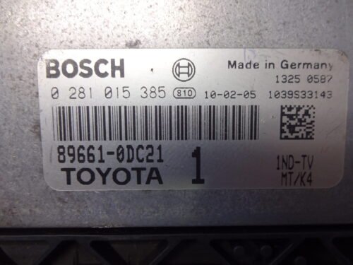 Centralita del motor  TOYOTA YARIS 0281015385 896610DC21 89661-0DC21